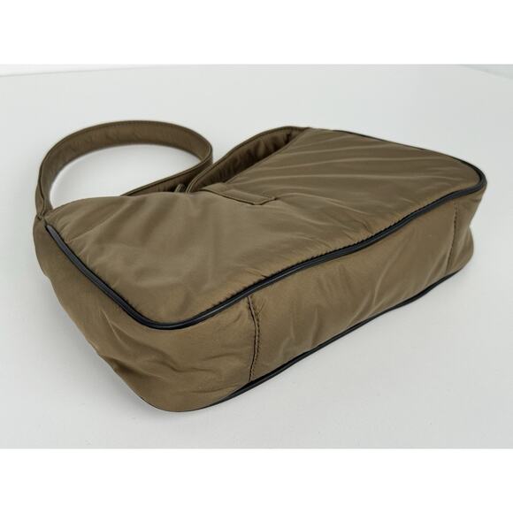 Saint Laurent Le 5 À 7 Hobo Bag Green Econyl Nylon with Bronze Hardware C-6 - Picture 10 of 16